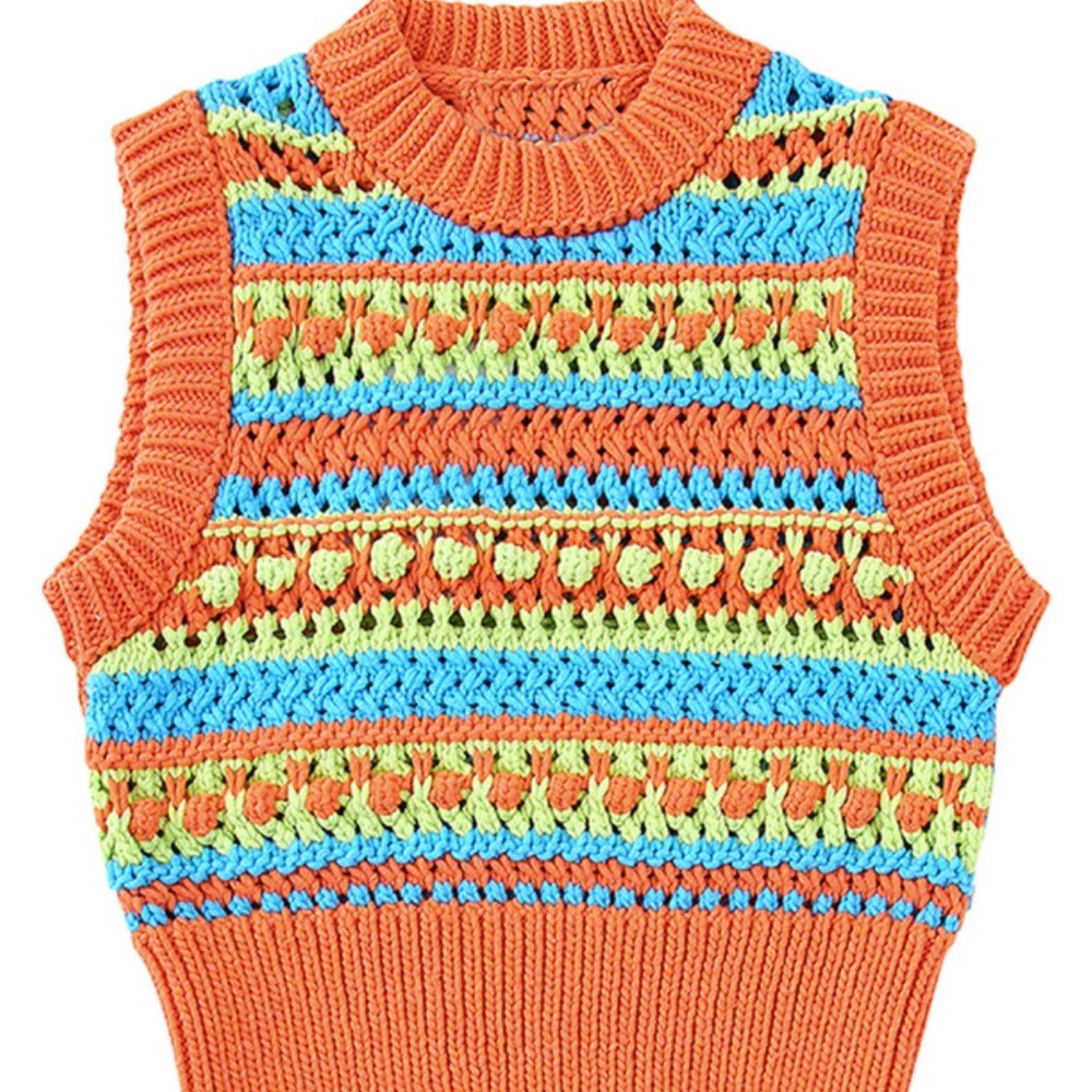NWT 'Heidy' Crochet Sleeveless Vest Top - Picture 1 of 5
